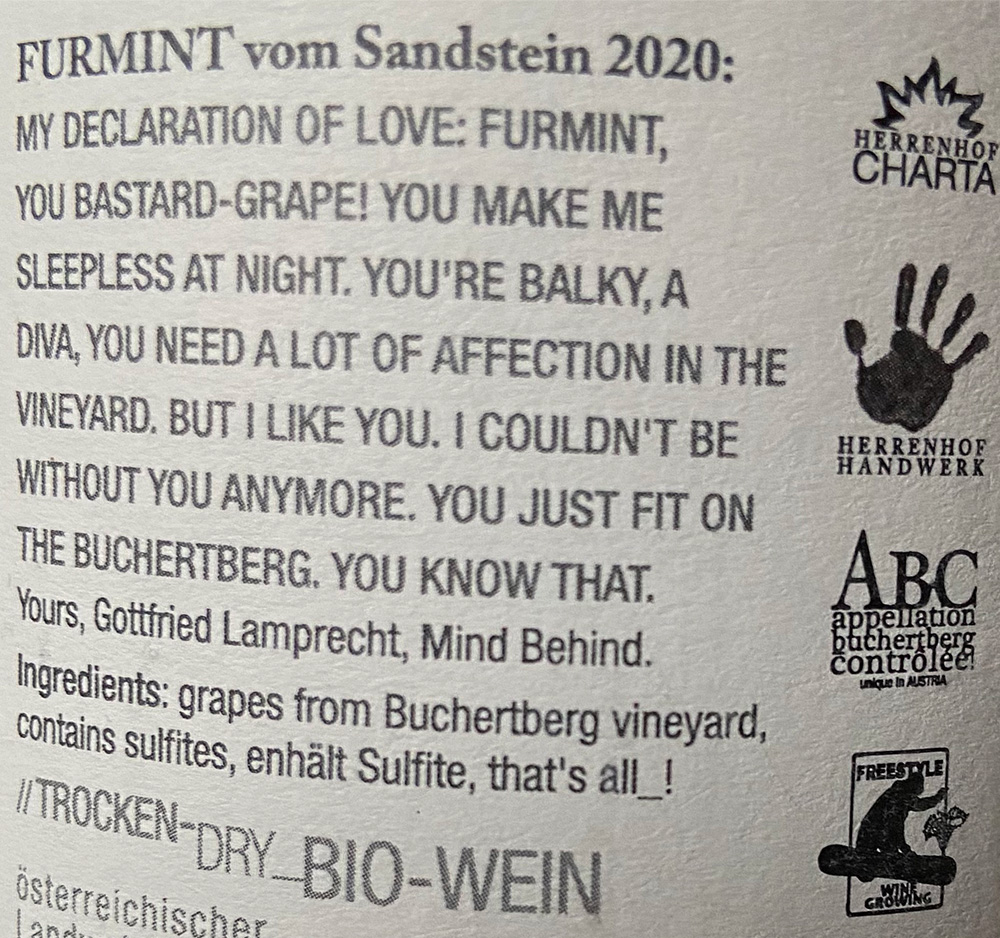 Liebeserklärung an die Furmint-Traube von Gottfried Lamprecht